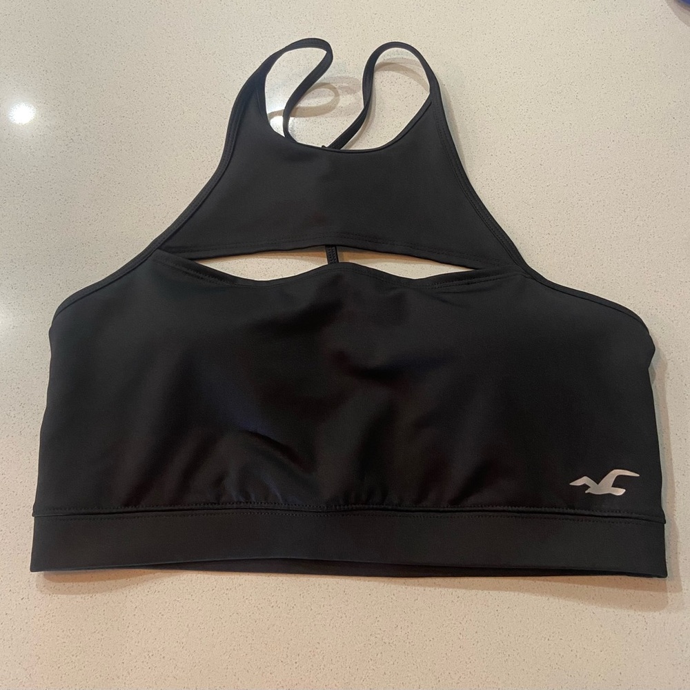 NWT Black Hollister Sports Bra Size Large - Picture 1 of 4